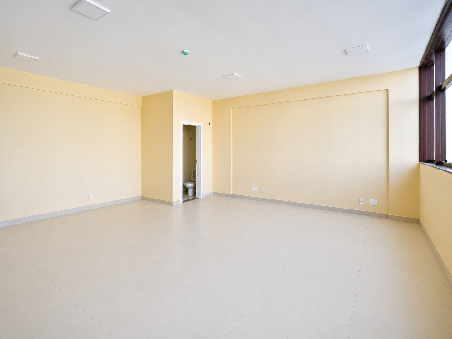 Espaço interno pronto para operar